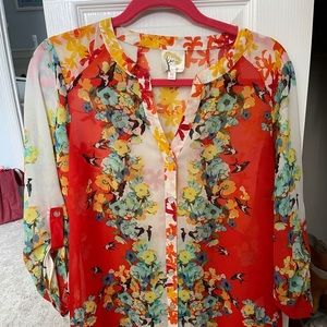 Anthropologie Fig & Flower Top